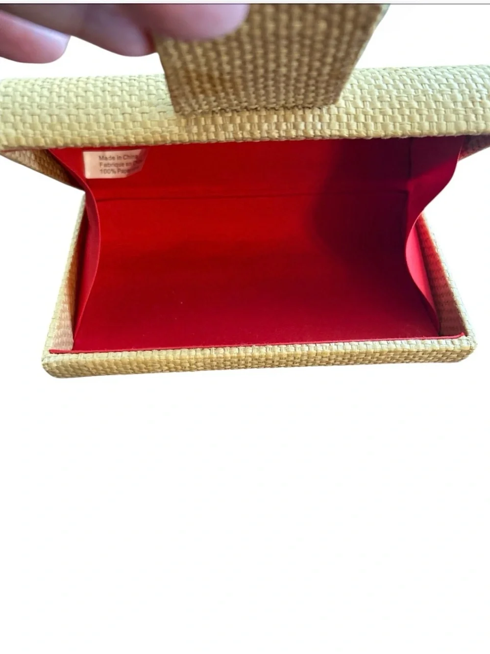 India Hicks x Crabtree & Evelyn Island Living Paper Straw Clutch Bag Minaudière
